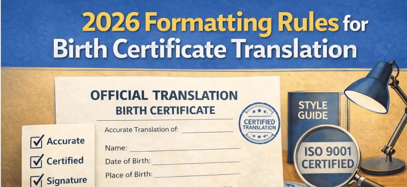 2026 formatting rules for birth certificate translation