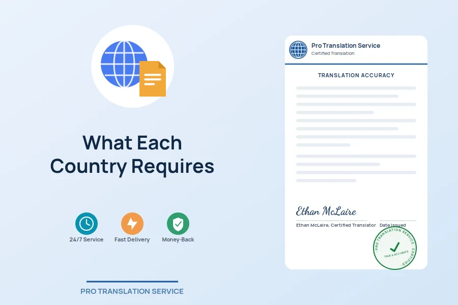 What Each Country Requires