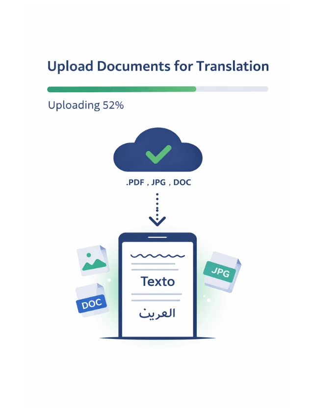 Document upload interface showing medical diploma and transcript files being uploaded for ECFMG translation