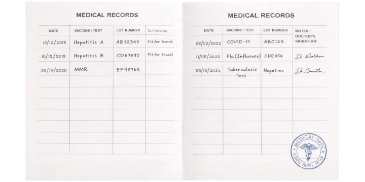 Foreign medical records requiring certified English translation for USCIS I-485 application