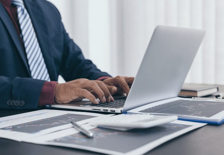 man working on his laptop
