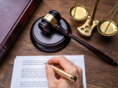 signing a legal document